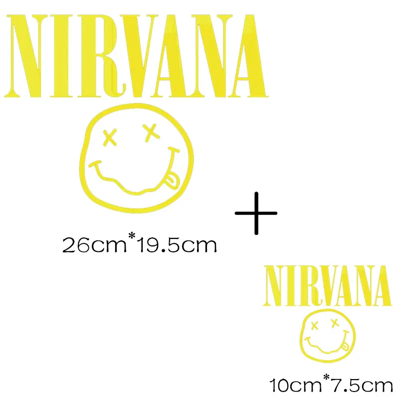 a Полоски на одежде Nirvana наклейки гладить на патчи термочувствительный патч применение одного глажки печать для одежды Топы - Цвет: a