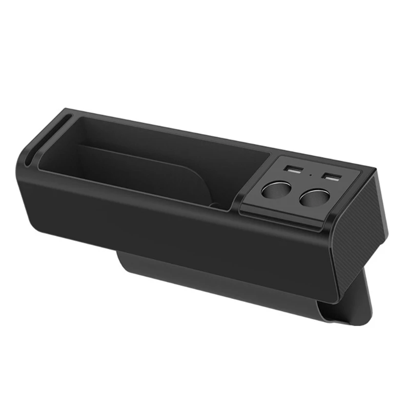 3 In 1 Premium Car Seat Gap Organizer Storage Box With Dual Usb Charging