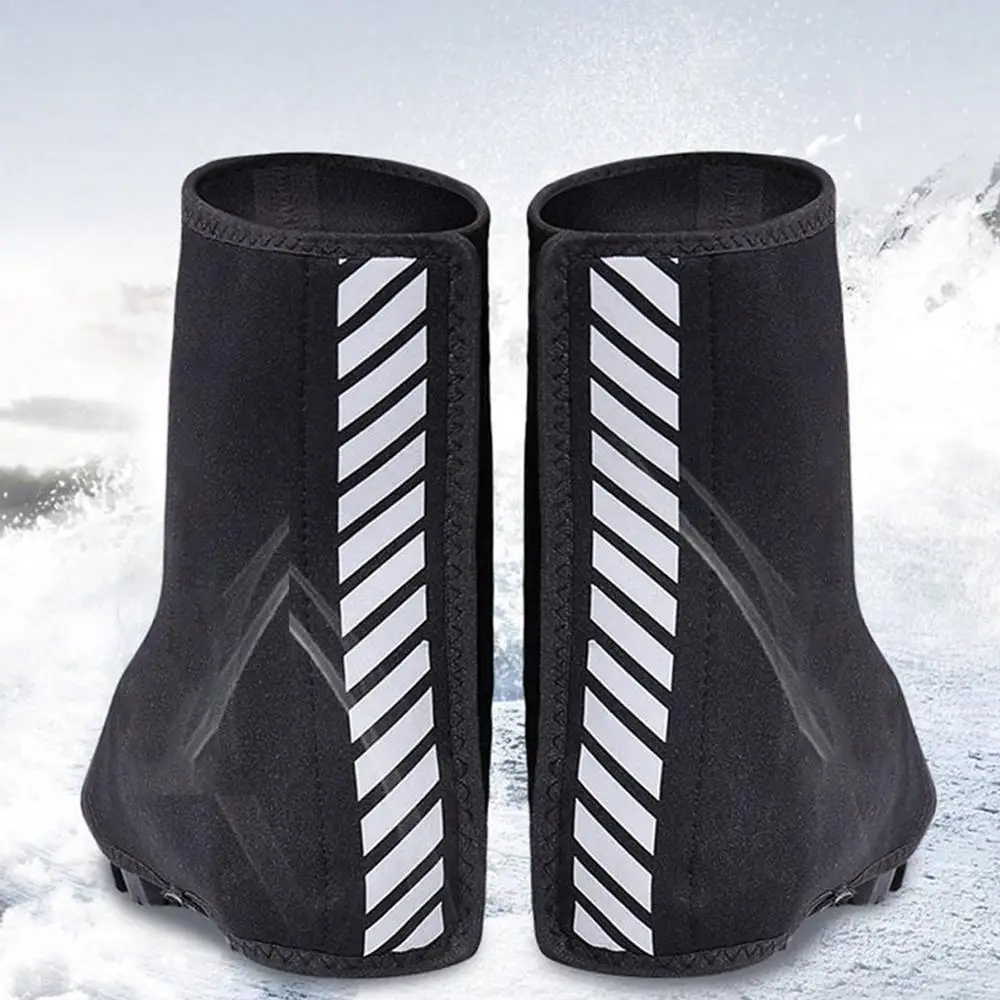 

Waterproof Windproof Fleece Cycling Road bike Lock Shoes Covers Thermal Bicycle Overshoes Winter MTB Bike Shoes Cover Protector