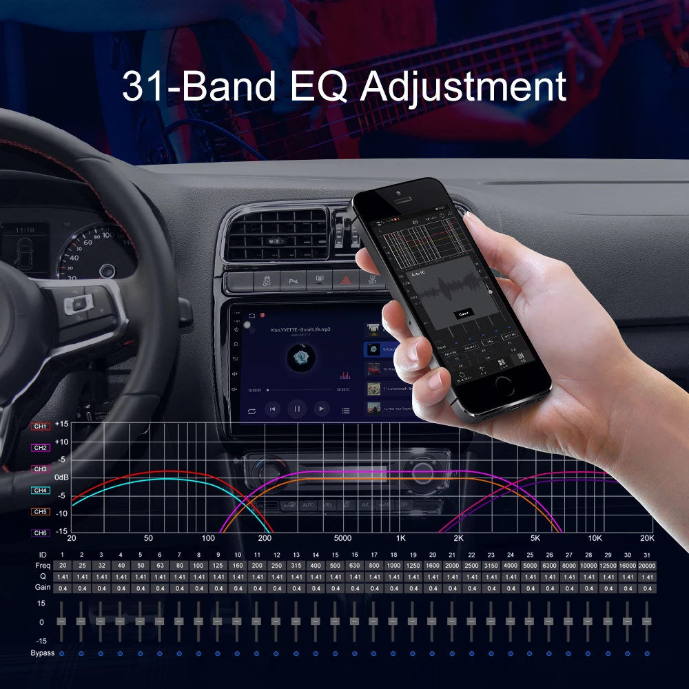 ISUDAR Aftermarket Android полноэкранный радиоусилитель автомобильный DSP для 4-канальных
