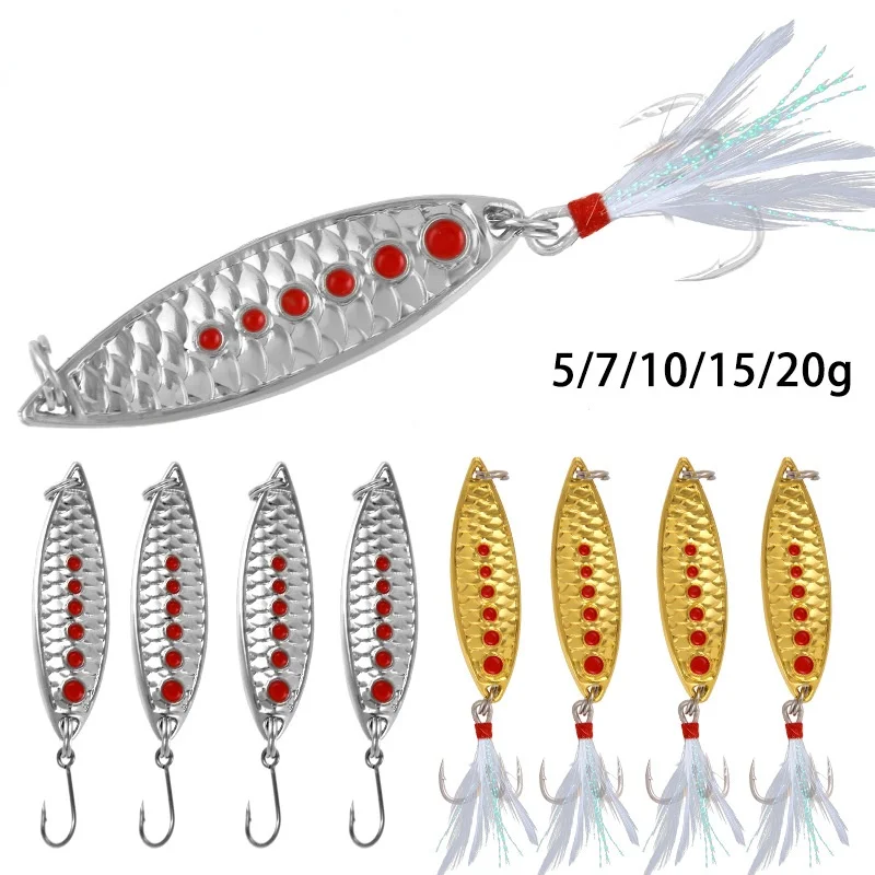 

Metal Sequin Lure 5g 7g 10g 15g 20g Pike Pesca Simulation Artificial Spinner Bait Wobblers for Pike Fishing Accessories