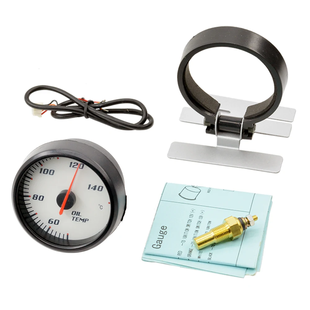 Автомобильный измеритель температуры Dragon 60 мм белый гоночный моторного масла 150