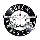 Настенные часы GUNS N' ROSES BAND ручной работы с виниловой пластиной, часы с записью CD, большие 3D часы для домашнего декора