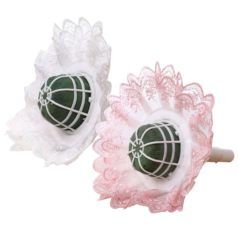 Свадебный цветок грязь товары вечерние украшение пластиковая с кружевной