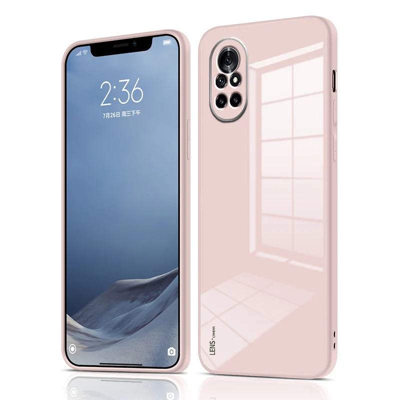 Чехол с квадратной рамой из жидкого силикона для Huawei Nova 8 Pro SE мобильный телефон Bag
