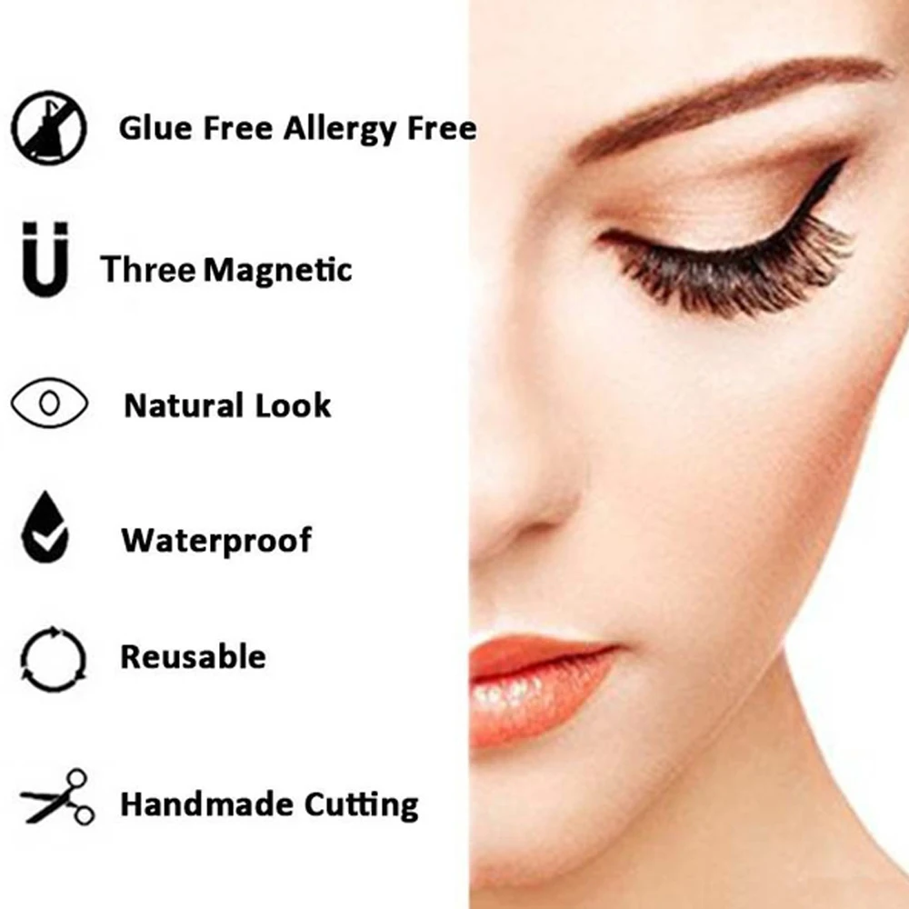 

3D Magnetic Eyelashes Mink Lashes Natural beauty False Lashes Lasting Handmad Hydrating Eye Tip Makeup False Eyelashes Faux Cils