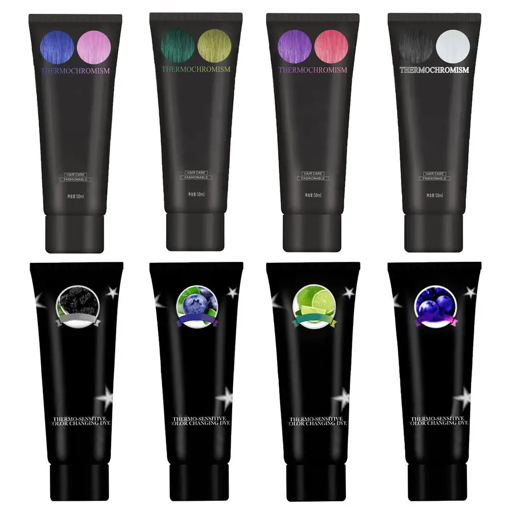 Термохромная краска для волос меняющая цвет краски крем седых