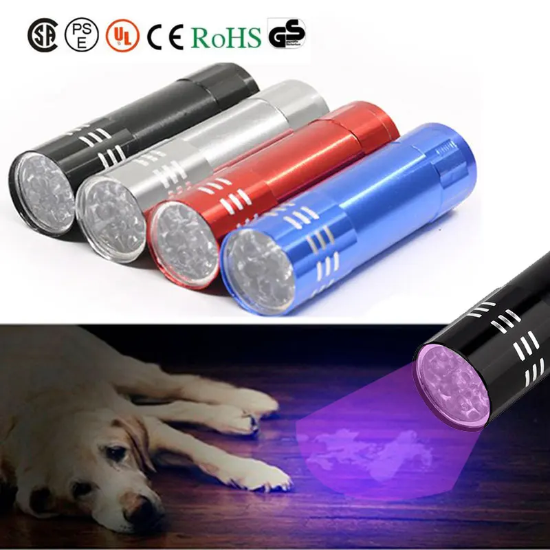 9LED фонарь Ультрафиолетовый черный свет многофункциональный детектор валют