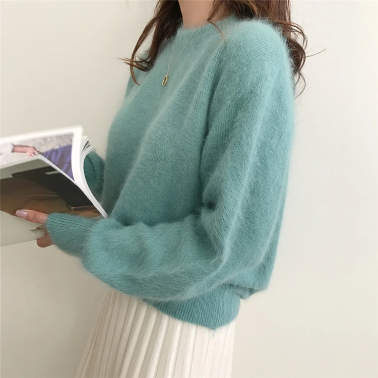 Colorfaith 2020 Autumn Winter Women Sweaters Pullovers Minimalist Weed Knitted Korean Casual 100% nylon Female Jumpers SW7404 | Женская