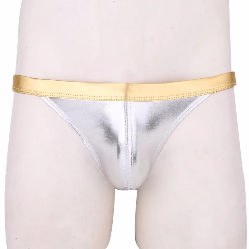 Men Sexy Skinny wetlook panties Lingerie Faux Leather Latex Thong Panties Elastic pvc Catsuit Costume Erotic Hot Underwear|Трусы-брифы| |