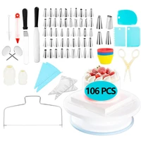 61106pcs diy cake decorating tool reusable baking supplies set stainless steel pastry nozzles kit flower icing tips baking tool
