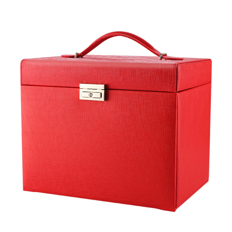 

XINSOM Big Jewelry Box Five Layers High Capacity Necklace Earrings Rings Bracelets Jewelry Storage Box Drop Shipping Wholesale