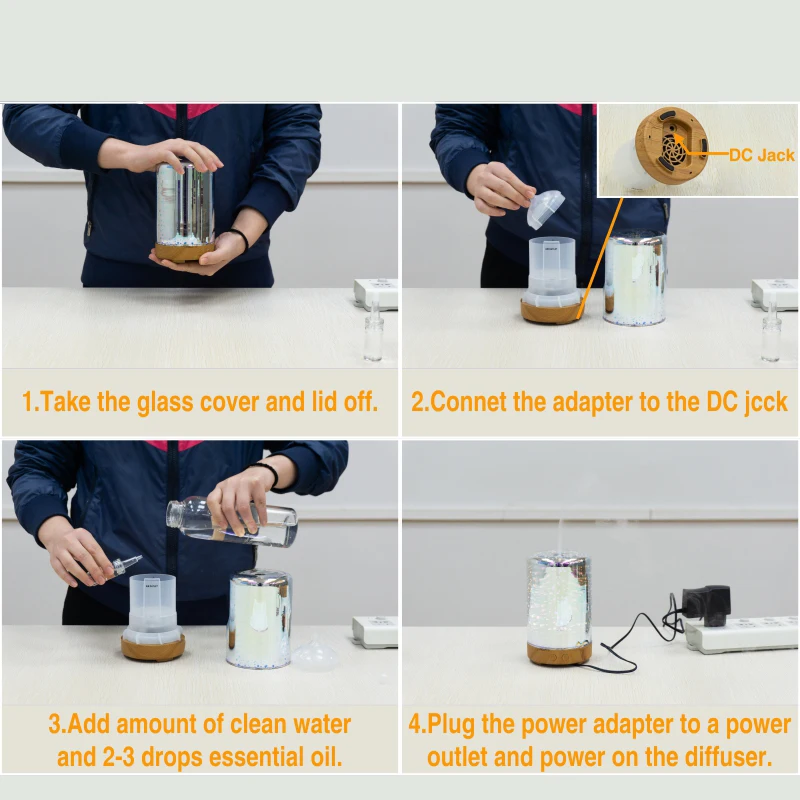 

3D Aroma Lamps LED Bedside Table lamp Desktop Night light Adjustable AC110V-240V 220V 12W EU plug US plug For Bedroom Room Home