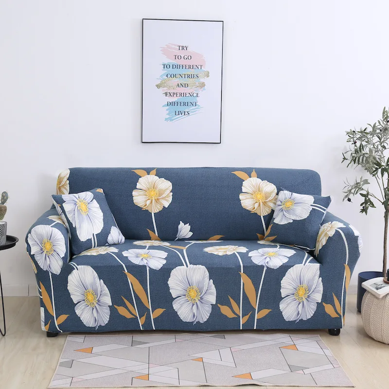 Чехол для дивана нескользящее эластичное крепление полноразмерный чехол