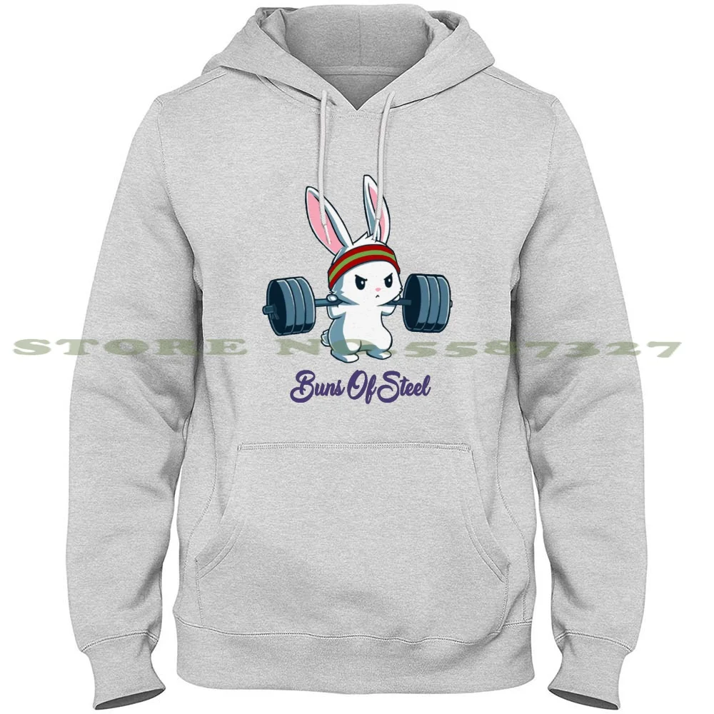 

Buns Of Steel Fitness Rabbit Bunny Lover Gym Workout Long Sleeve Hoodie Sweatshirt Bunny Lover Rabbit Workout Cardio Gym Trendy