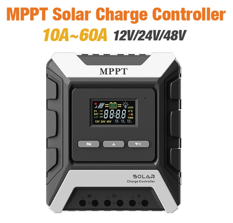 

MPPT Solar Controller 30A Solar Charge 12V/24V/48V Battery With Dual USB Of LCD Display Solar Regulator