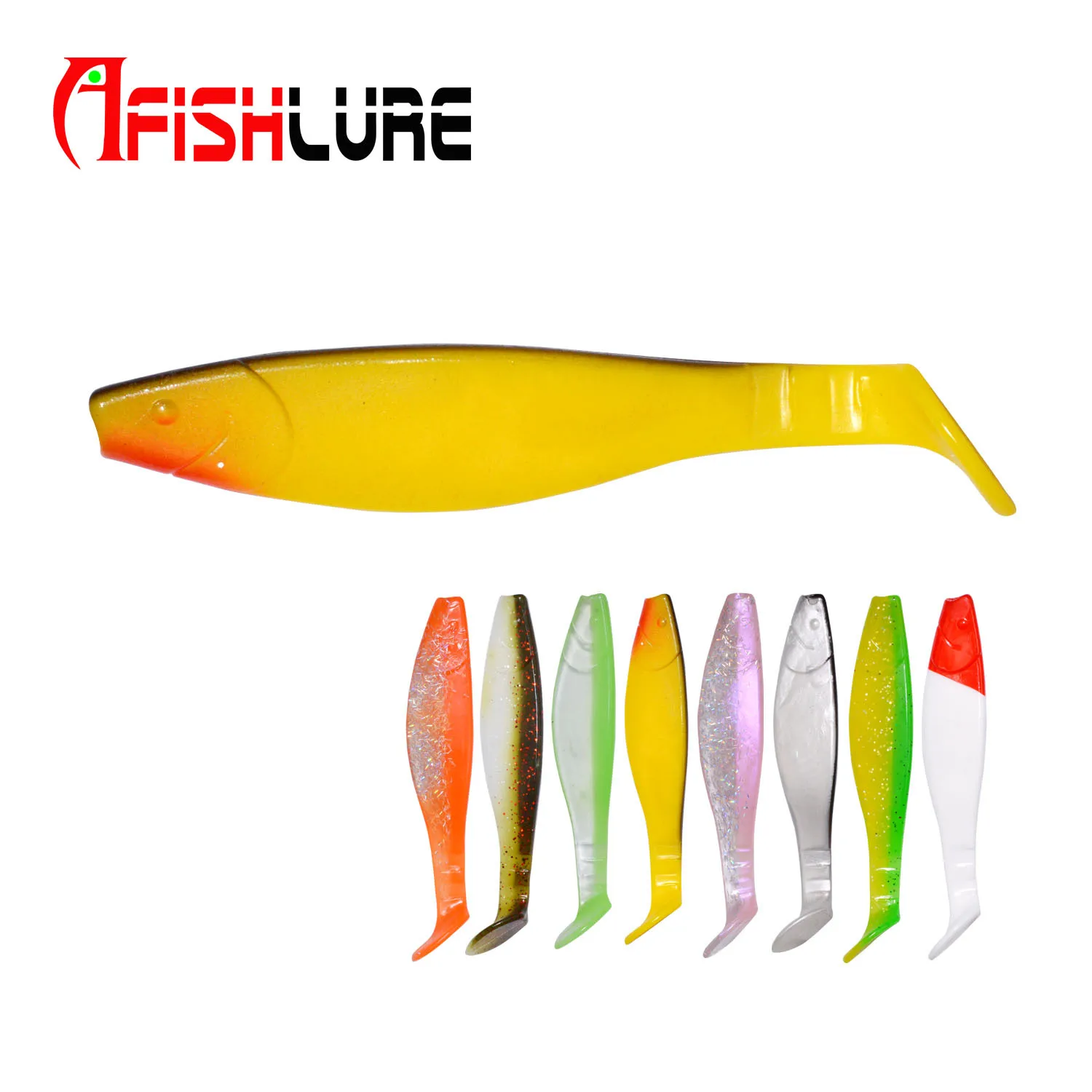 

Afishlure Lure Fishing 110mm/9.5 Jighead Bait Wobblers Worms Soft Lures Pesca Plastic Worms Texas Rig Shad