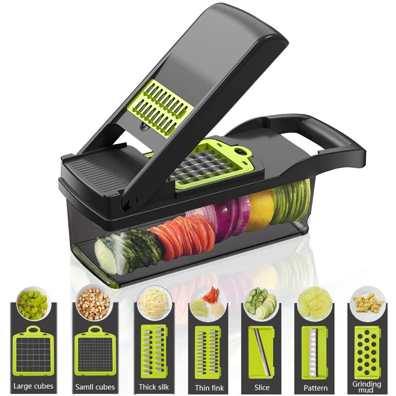 

Vegetable cutter multifunctional Slicer Carrot Potato Peeler Onion Steel Blade Drain Grater Chopper Kitchen Accessories Tool