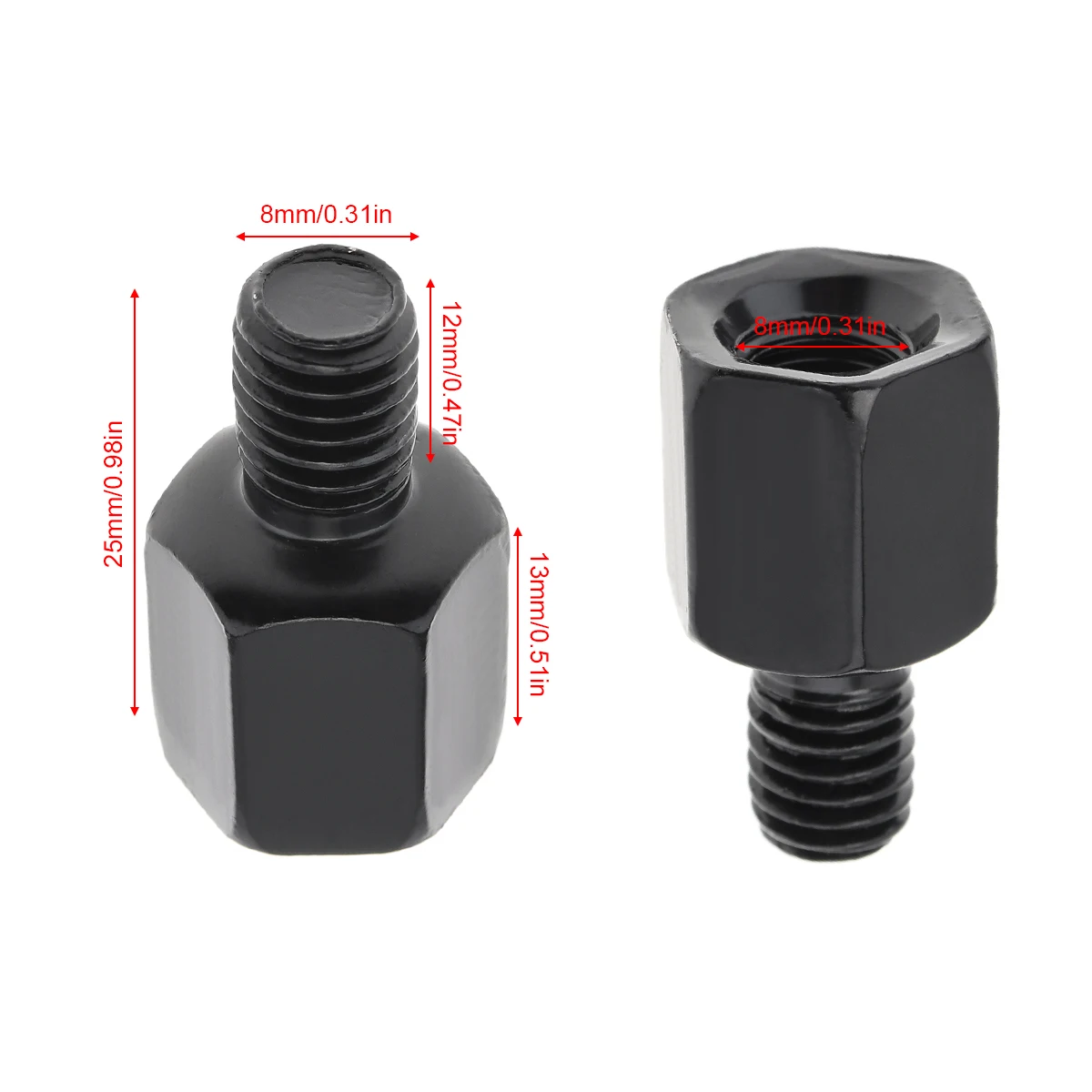 Адаптер для зеркала заднего вида мотоцикла держатель бокового болты против