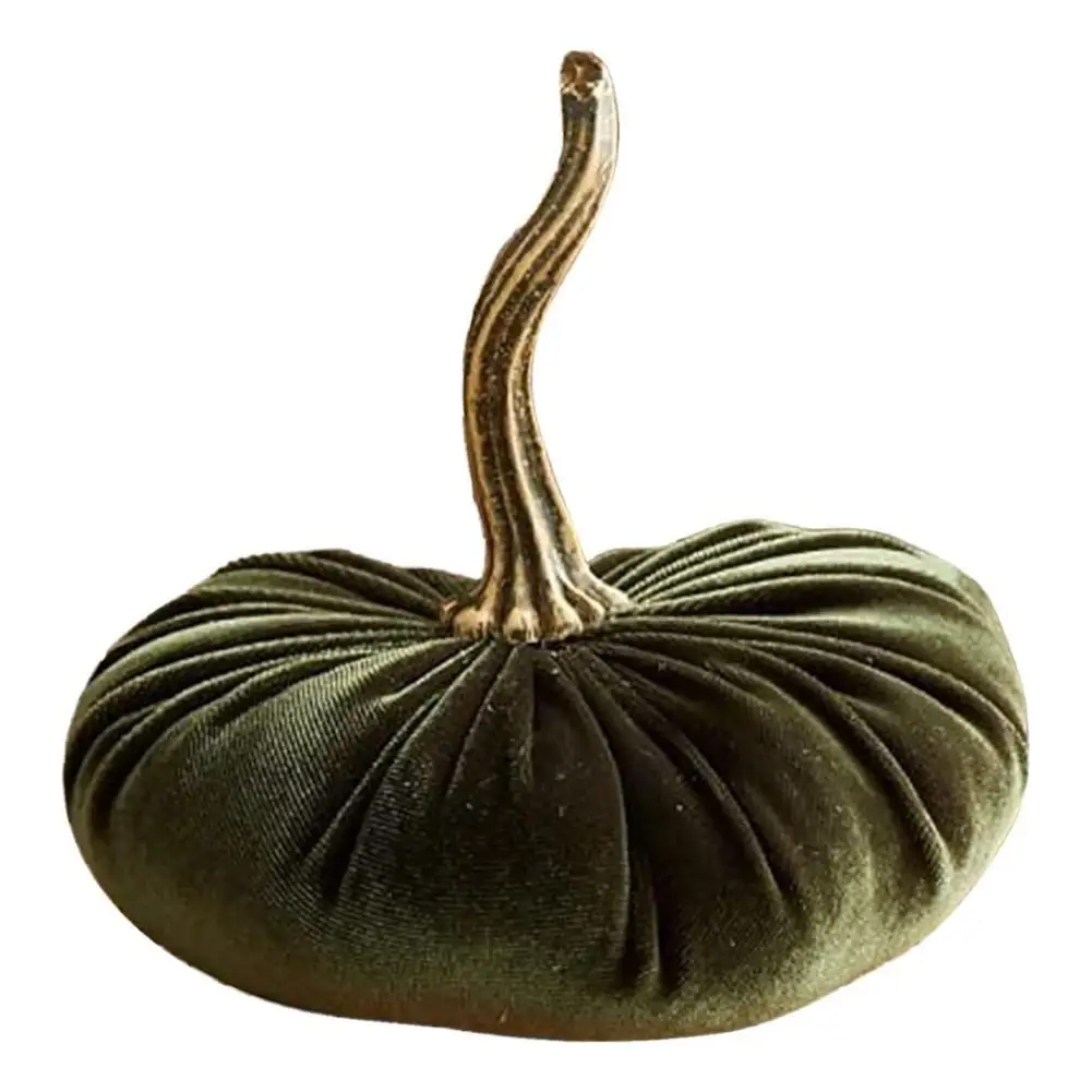 

Exquisite Simulation Velvet Pumpkin Ornament Handmade Pumpkin Crafts For Halloween Thanksgiving Wedding Party Decor Props