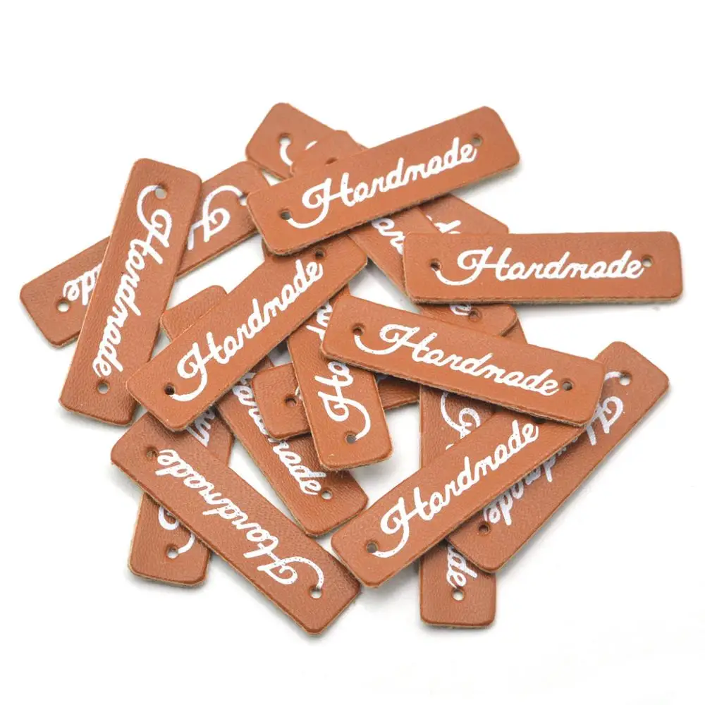 30 шт. этикетки ручной работы для одежды искусственной кожи бирки джинсов сумок