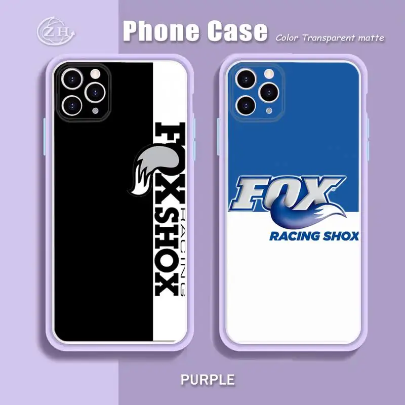 

FOXs Motorcycle Racing Phone Case For IPhone 12 11 Pro Max X XR XS Max 7 8 Plus Candy Color Cover Case