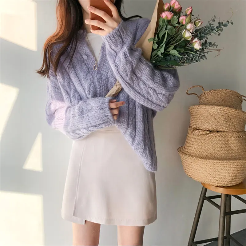 Женский Мягкий трикотажный кардиган Alien Kitty стильный теплый элегантный свитер