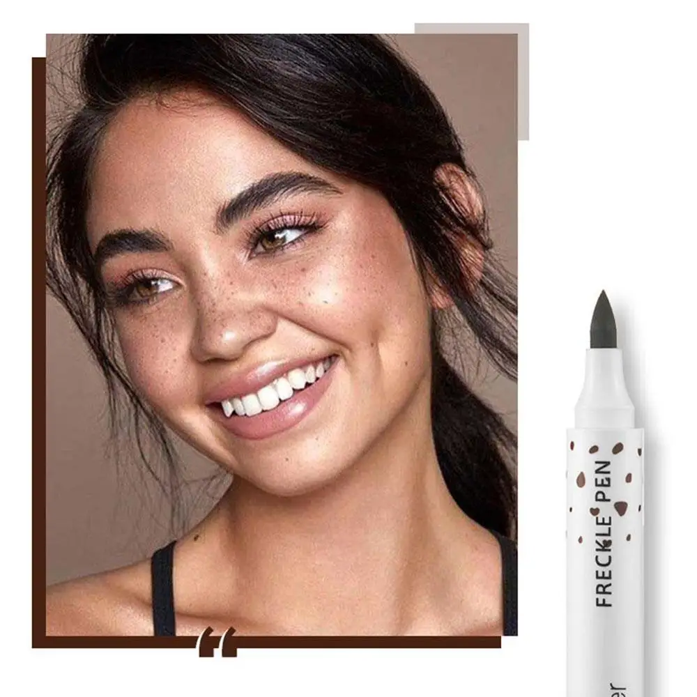 

Natural Lifelike Freckle Pen Soft Brown Freckle Pen Makeup Waterproof Dot Spot Pen Create the Most Effortless Sunkissed Look