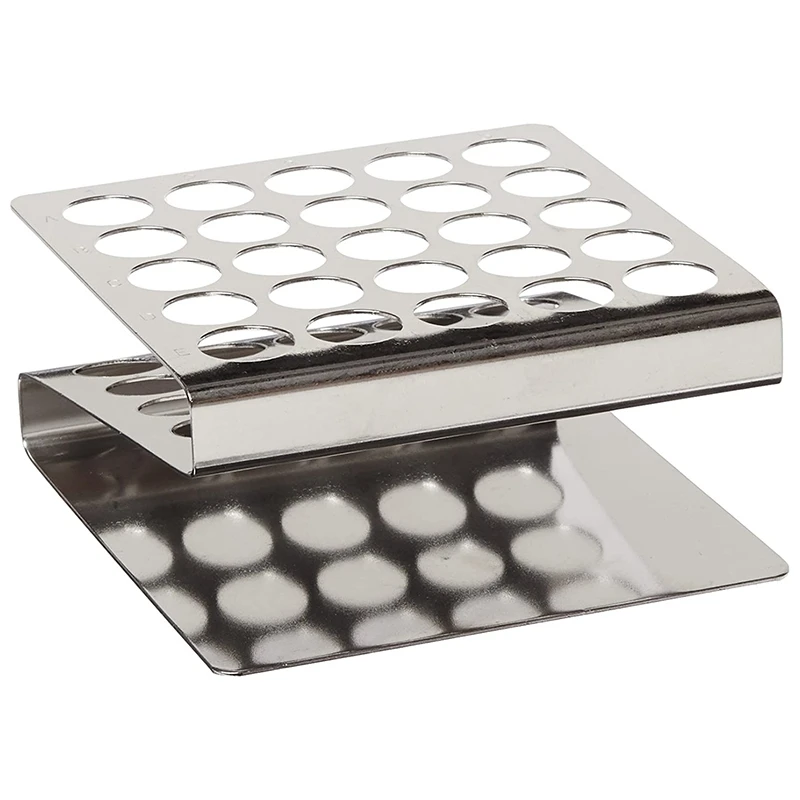 Stainless Steel Test Tube Rack, Z Shape Tube Rack, Suitable for Tubes of Dia. less than equal 17mm, 24Holes