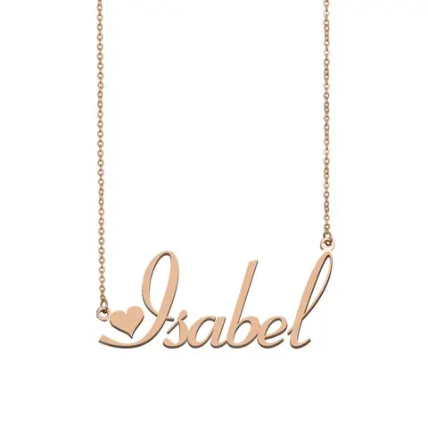Ожерелье Isabel с именем женское, индивидуальное украшение для девочек, для лучших друзей, на день рождения, свадьбу, Рождество, подарок для матери