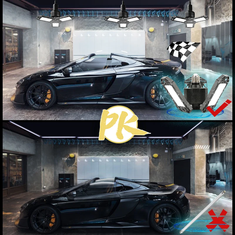 Светодиодный гаражный светильник 110 В 220 промышленный потолочный E27 50 Вт 100 360