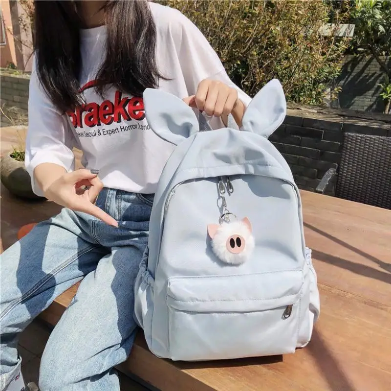 

Girly Cute Multifunctional Backpack Female Korean Style Small Fresh Harajuku Campus Water-repellent School Bag Mochila Escolar