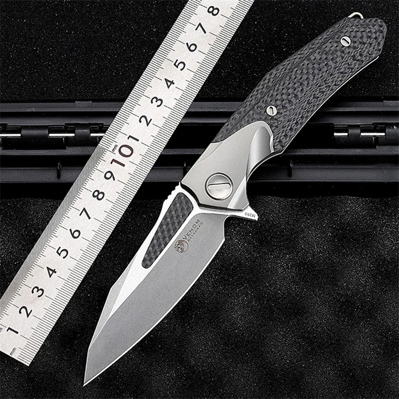

2021 New Free Shipping Outdoor Survival Camping Tactical Folding Knife M390 Powder Steel Titanium Alloy Hunting Knives Tools