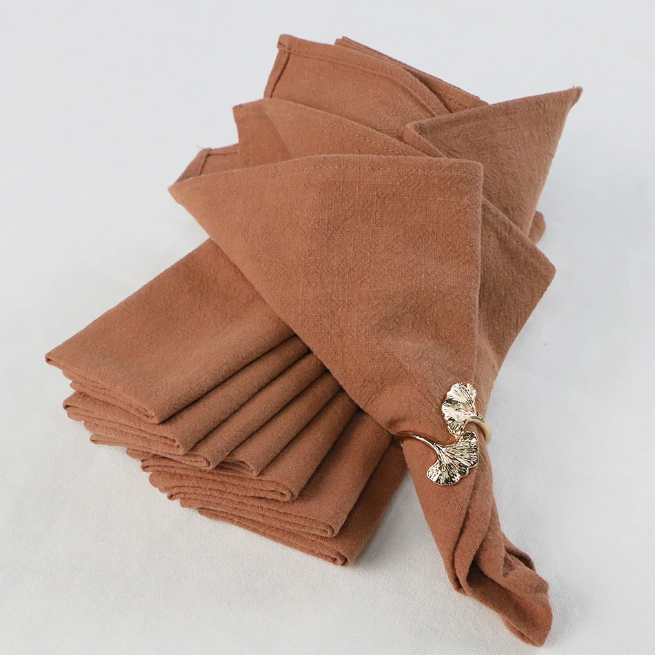 

6PCS Ramie Napkins,Japanese Style Reusable Cloth Table Mat,Kitchen Tableware Durable Towel,for Dining Room Family Dinner Wedding