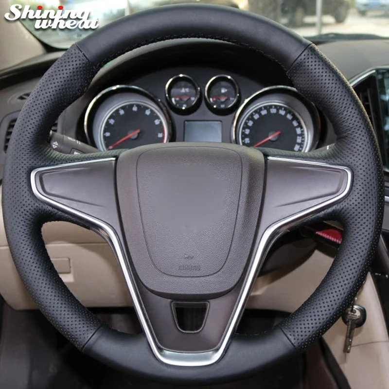 

Black Leather Car Steering Wheel Cover for Buick Regal Opel Insignia 2014 2015