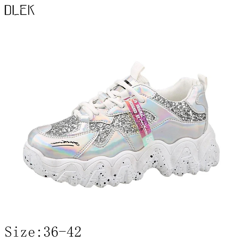 Женские модные кроссовки Dlek на массивной подошве повседневная женская обувь