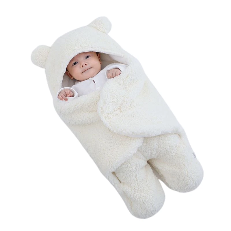 Зимний детский спальный мешок-конверт для новорожденных зимнее Пеленальное Одеяло милые спальные мешки однотонное детское постельное бел...