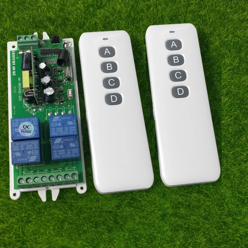 

85V 110V 220V 230V 4CH RF Wireless Relay Switch Learning Code Receiver Security System Garage Doors Not with Controllers