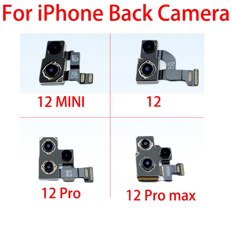

Original Camera For iphone 12 mini 12 pro 12 pro max Back Camera Rear Main Lens Flex Cable Camera For iphone 12 12PRO MAX Camera