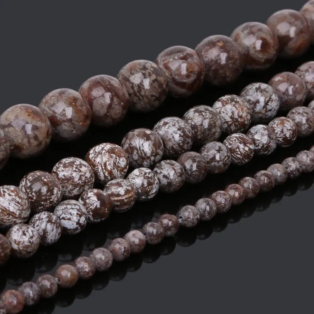 4 мм 10 38 см/круглые свободные бусины в полоску для ювелирных изделий ожерелье