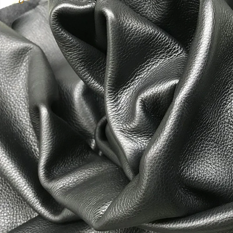 Черный натуральный борцовка мягкая кожа личи желтый cowhideleather полное зерно морщины 1,4-1,6 мм толщиной