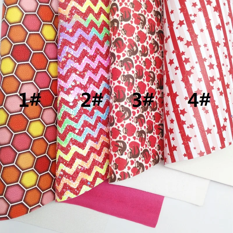 Мерцающие полосы из искусственной кожи с блестками 21 х29 см | Дом и сад