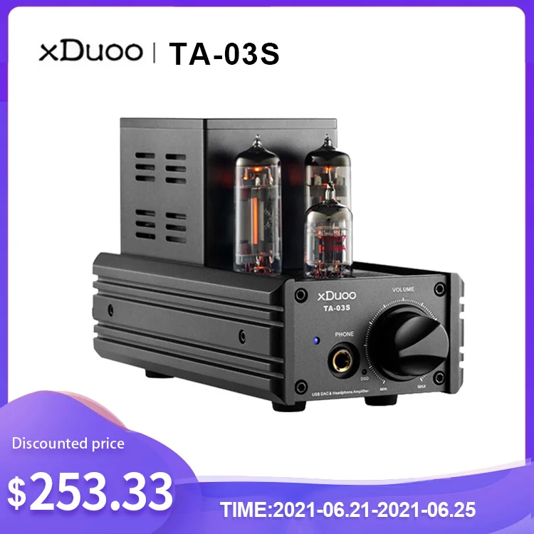 Ламповый усилитель для наушников XDUOO USB DAC XMOS U8 CS4398 12AU7 6C19 Настольный 32 бит 192 кГц