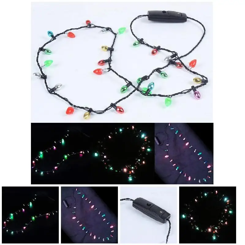 1 шт. Мини мигающий свет рождественсветильник s ожерелье для костюма 8