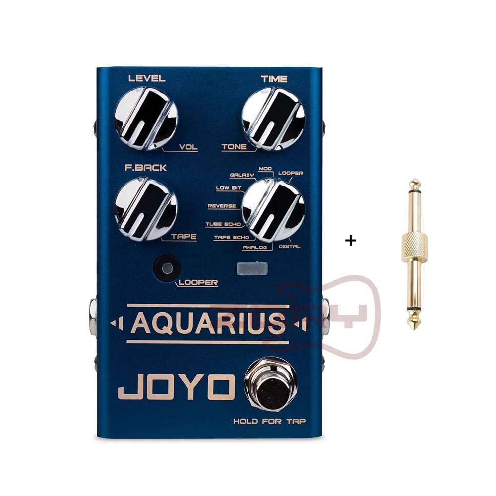 JOYO R 07 AQUARIUS Delay + LOOPER Multi Guitar Effect Pedal Multieffects с 8 цифровыми эффектами задержки|Детали и
