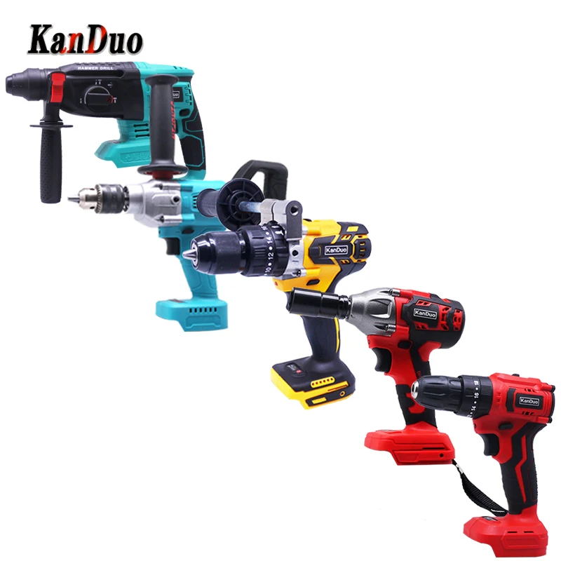 Brushless cordless electric drill, electric hammer, screwdriver and wrench combination, all can use makita18v-21v battery