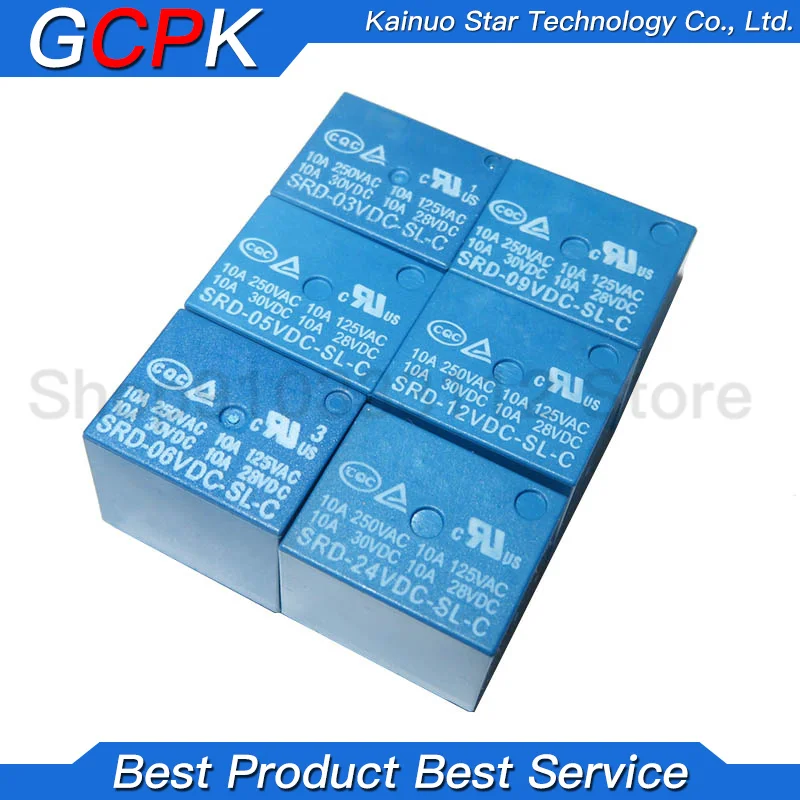 5 шт. реле SRD-03 05 09 06 24 12VDC-SL-C 5PINS 3V 5V 9V 6V 24V 12V высокого качества SRD-03VDC-SL-C SRD-05VDC-SL-C