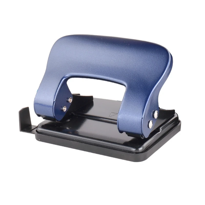 

2 Hole Puncher Round Hole Puncher Stationery 20 Sheets Capacity Skid-Resistant Base Manual Punching for Paper Chipboard