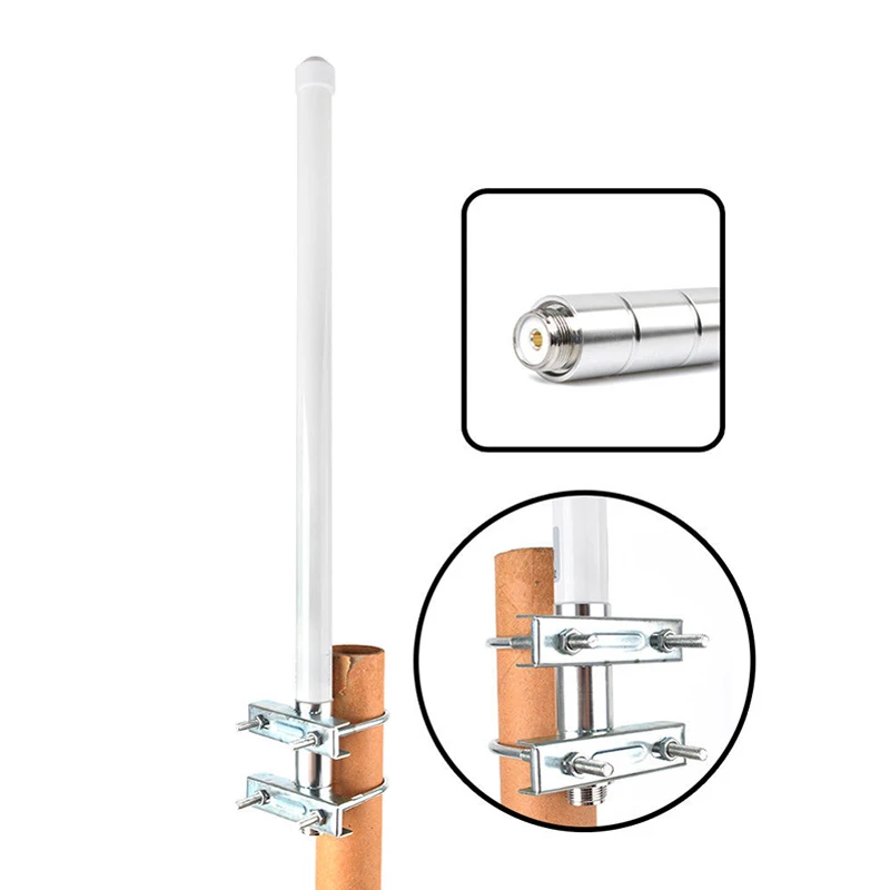 

136-174MHz / 400-470MHz Dual Band Fiber Glass Aerial 2.5 dBi Gain Antenna+Mounting Bracket