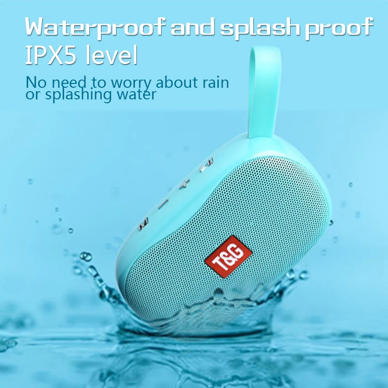 TG173 Мини портативная беспроводная колонка с Bluetooth для использования на открытом воздухе, с возможностью TWS-соединения, 3D-стерео звуком окружающего звучания, поддержкой FM и TF-карт.
